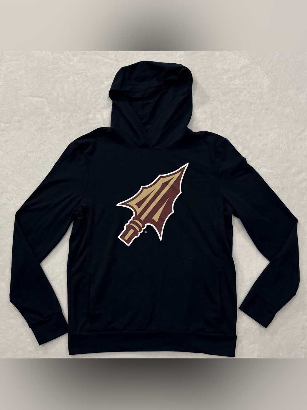League FSU Florida State University Seminoles Spear Logo Hooded Shirt Men's M